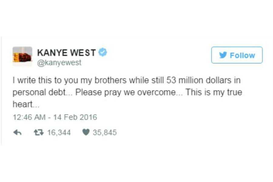 Tuíte Kanye West