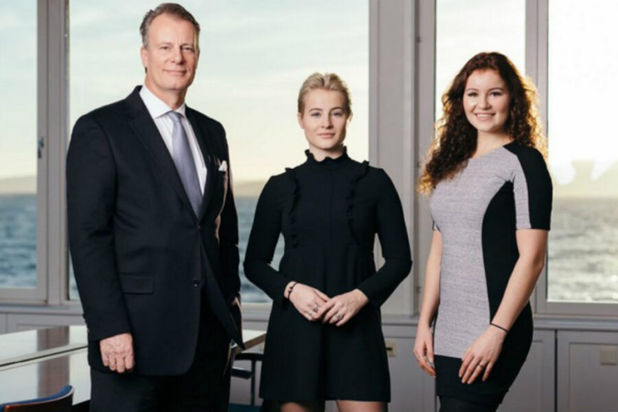 Johan H., Katharina e Alexandra Andresen (Reprodução/Instagram)