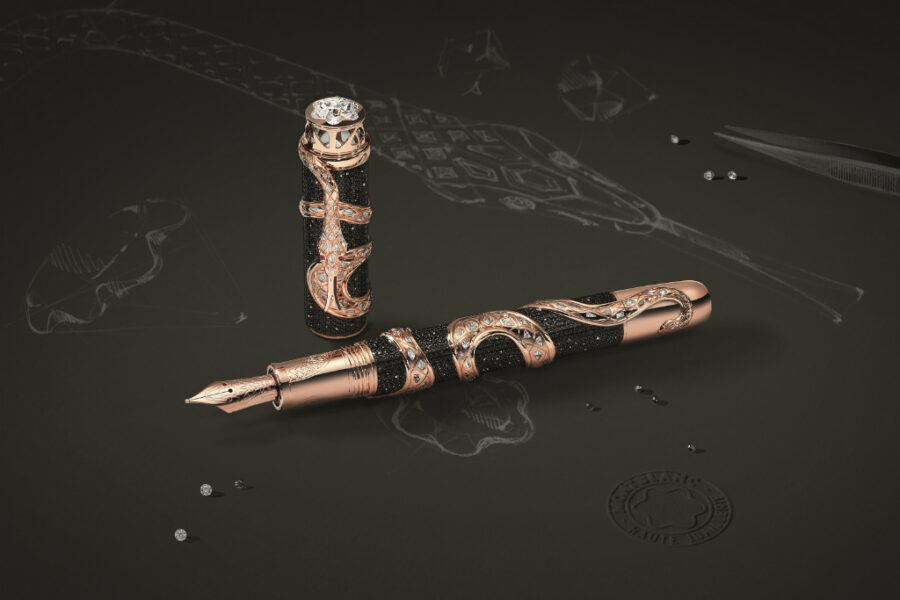 Caneta da Montblanc The Ultimate Serpent Limited Edition 1, avaliada em 1,2 milhão de euros (Divulgação)