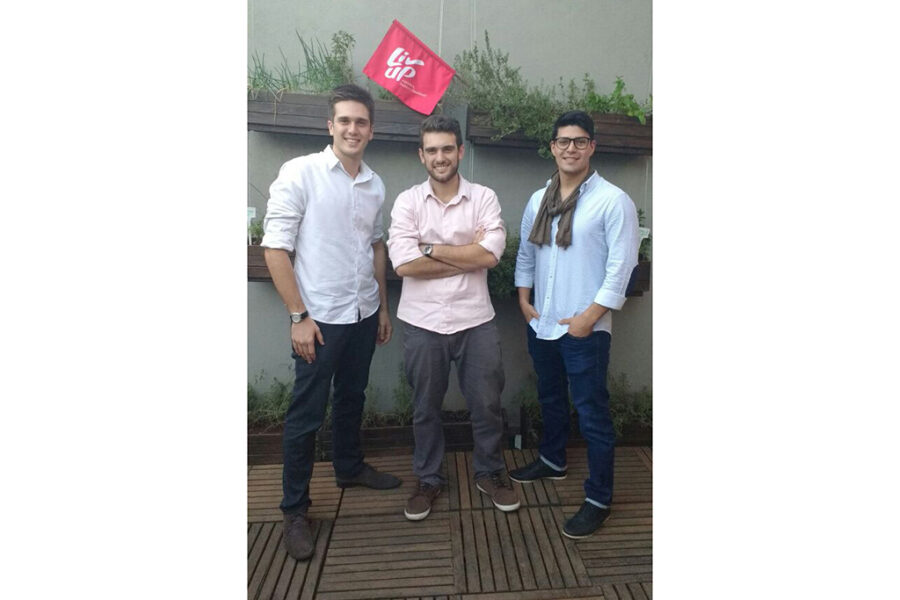 Felipe e Henrique Castellini e Victor Santos, fundadores da Liv Up (Divulgação)