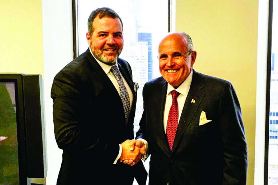 Camarotti com Giuliani em recente encontro a na cidade de Nova York (Arquivo Pessoal)