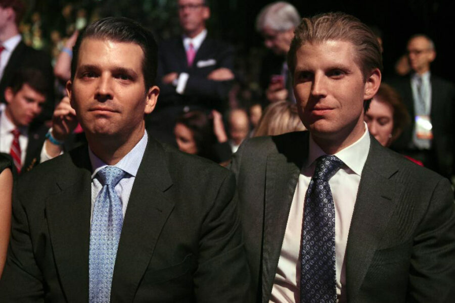 Donald Jr. e Eric começaram a trabalhar com o pai em 2001 e 2006, respectivamente
