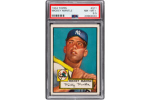 Card de beisebol dos anos 50 é estimado em US$ 1 milhão - Foto reprodução Heritage Auctions