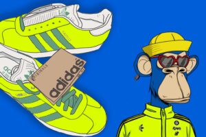 nft de macaco e tênis da adidas
