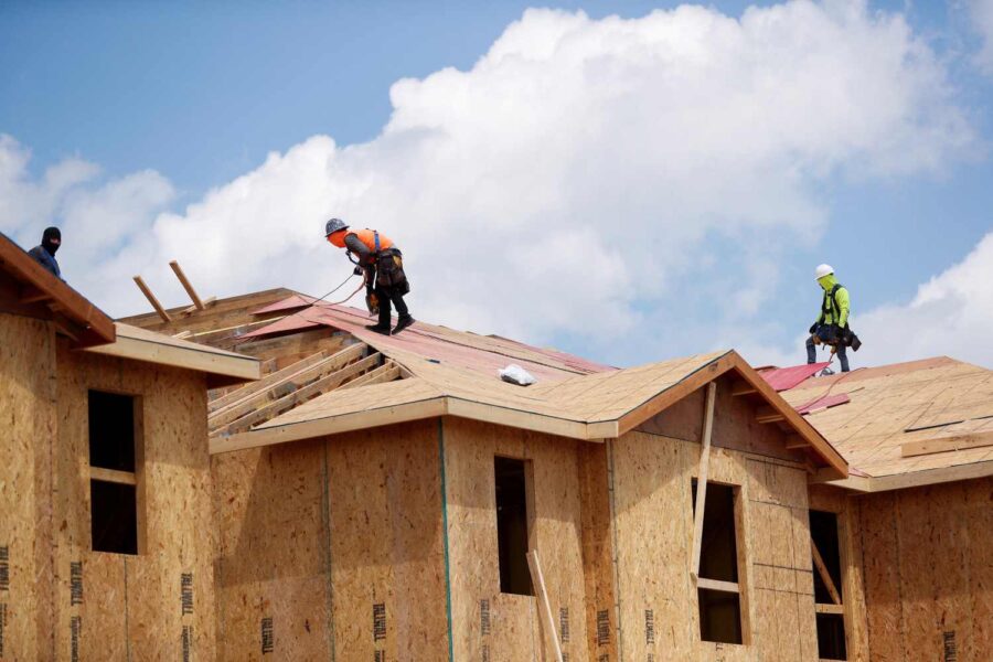 Novas moradias em construção nos EUA