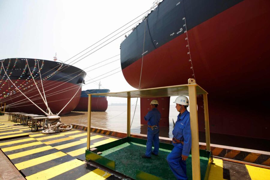 Navios mineraleiros na China