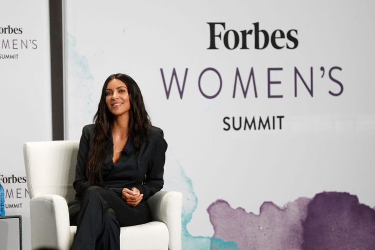 Kim Kardashian at the Forbes Women's Summit in New York in 2017