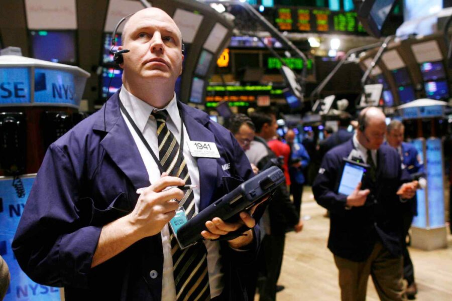 Pessoas na bolsa de Nasdaq