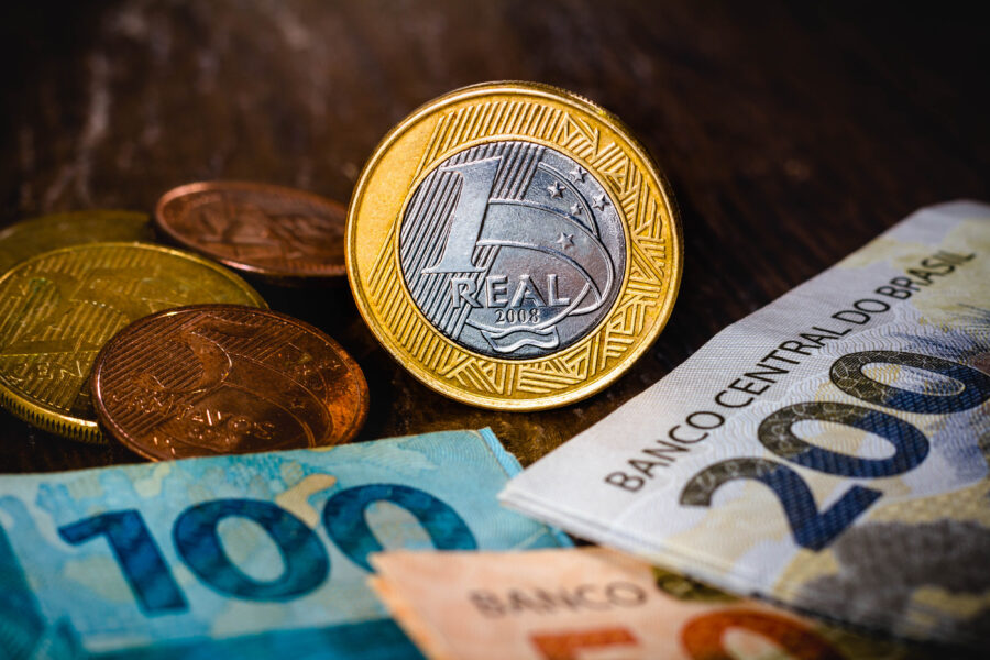 Moedas e notas de real
