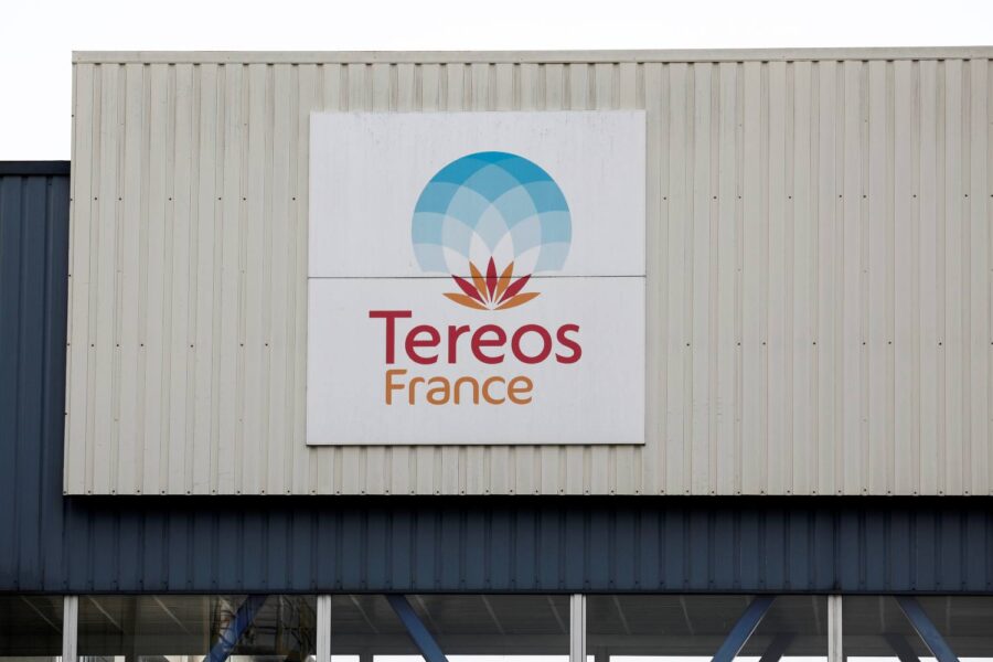 Logo da Tereos em planta de Chevrieres, na França