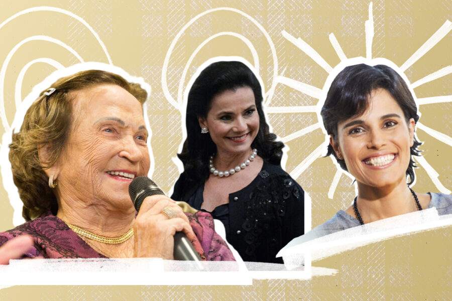 ilustração de Lucia Maggi, Vicky Safra e Ana Lucia Villela, três das mulheres mais ricas do Brasil