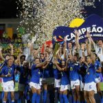 Seleção Brasileira comemora a vitória do seu oitavo título da Copa América em 2022 (Amada Perobelli/Reuters)