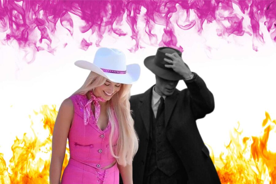 Protagonistas dos filmes Barbie e Oppenheimer
