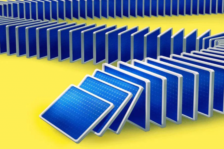 Dominó de painés de energia solar - Imagem: Stephanie Cui para Forbes