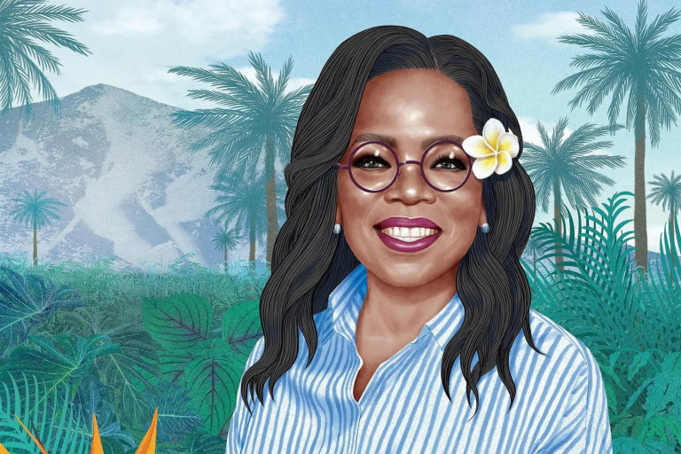 Oprah Winfrey no Havaí - Foto: Ilustração por Jason Raish para a Forbes