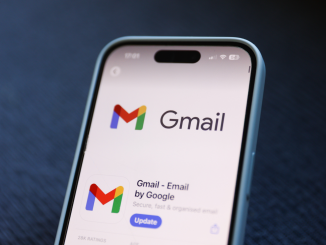 Aplicativo do Gmail em um iPhone