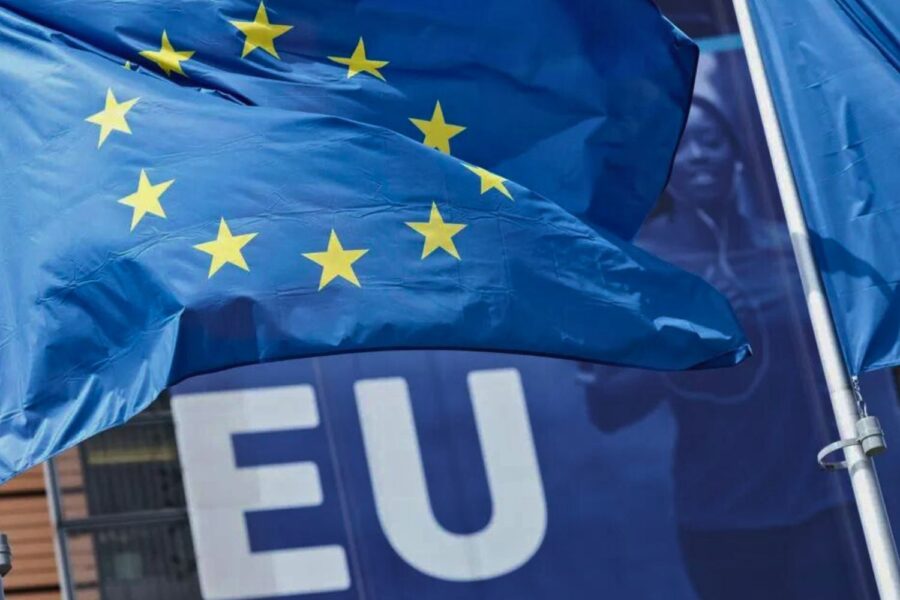 Foto da bandeira da União Europeia