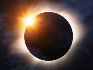 Foto ilustrativa de um eclipse solar anular