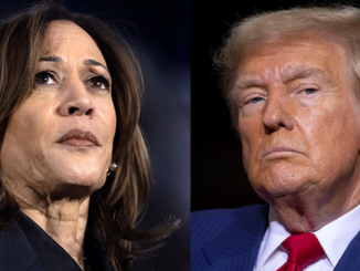 Foto de Kamala Harris e Donald Trump