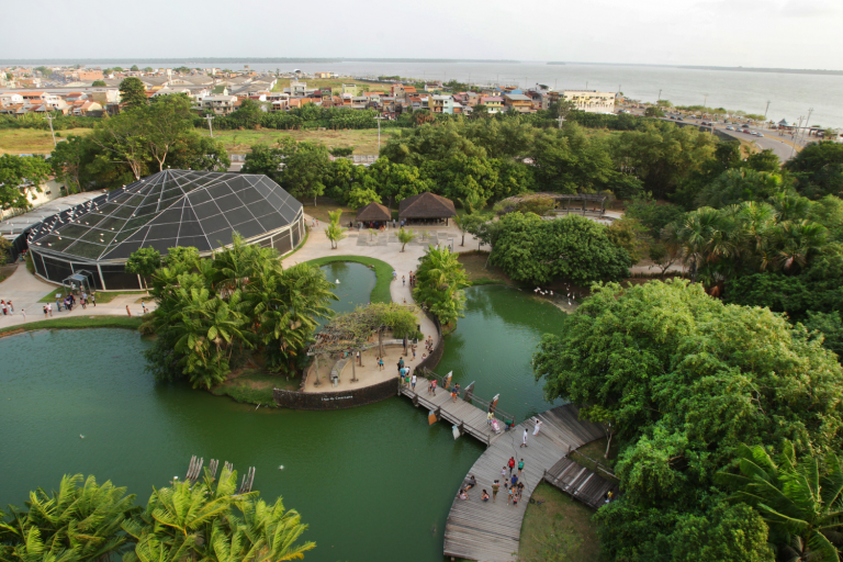 Foto do Parque Zoobotânico Mangal das Garças, em Belém, Pará, cidades sede da COP-30