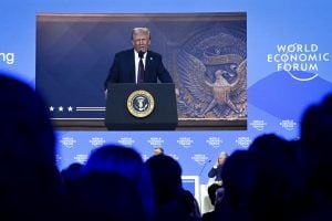 donald trump em palestra virtual em davos