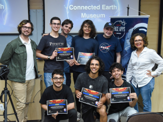 Foto dos alunos brasileiros premiados pela Nasa