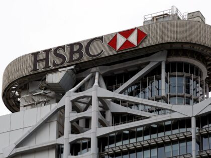 Logotipo do HSBC em uma das sedes do banco em Hong Kong