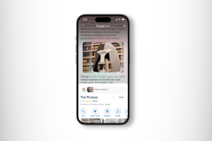 Foto de um iphone utilizando o novo recurso do Google Lens