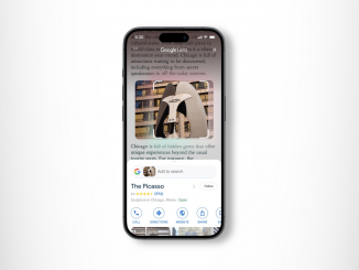 Foto de um iphone utilizando o novo recurso do Google Lens