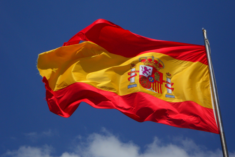 Foto da bandeira da Espanha