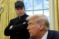 Foto de Elon Musk com Donald Trump