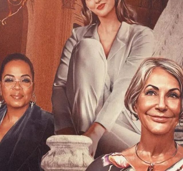 Ilustração das bilionárias Oprah Winfrey, Taylor Swift e Alice Walton