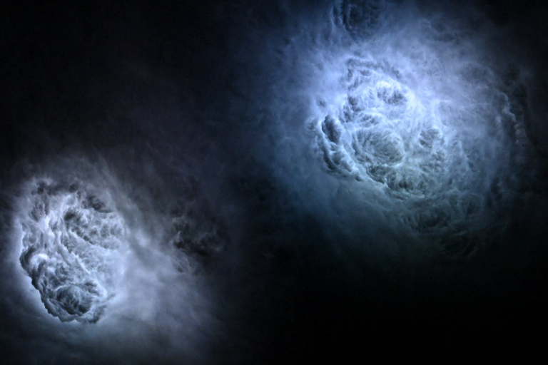 Foto de raios vistos do espaço