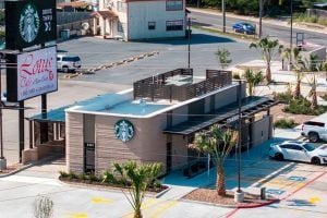 Nova Starbucks no Texas, construída em 3D