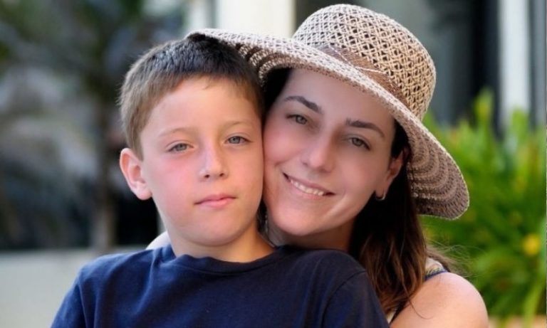 Elke Mittseldorf com o filho dia das mães