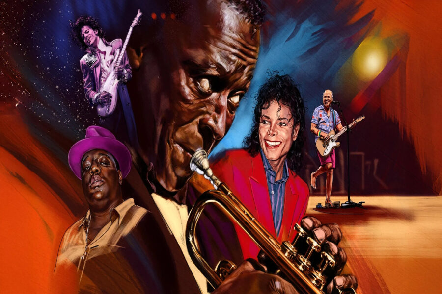 The Notorious B.I.G., Prince, Miles Davis, Michael Jackson e Jimmy Buffett são alguns dos nomes da lista