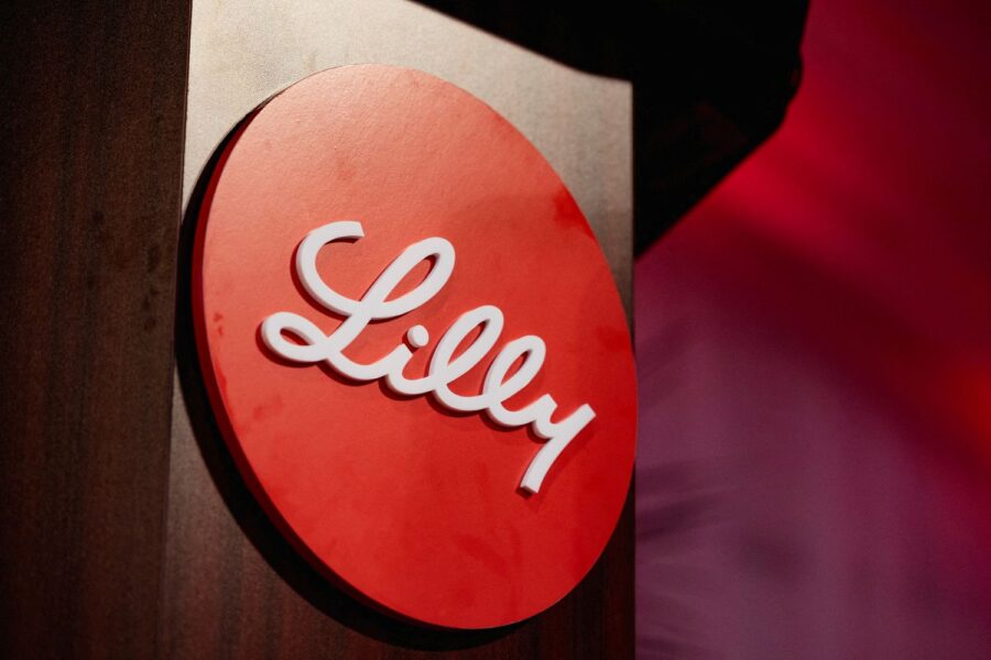 Logo da Eli Lilly em Houston, Texas, Estados Unidos 23 de setembro de 2025
