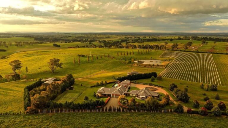 Com terrenos amplos e uma residência projetada para receber, esta propriedade nas Southern Highlands abre espaço para avós, primos, amigos e qualquer pessoa que mereça um lugar à mesa no fim de semana. Isso sem falar em uma adega abastecida com alguns dos melhores vinhos da Austrália.