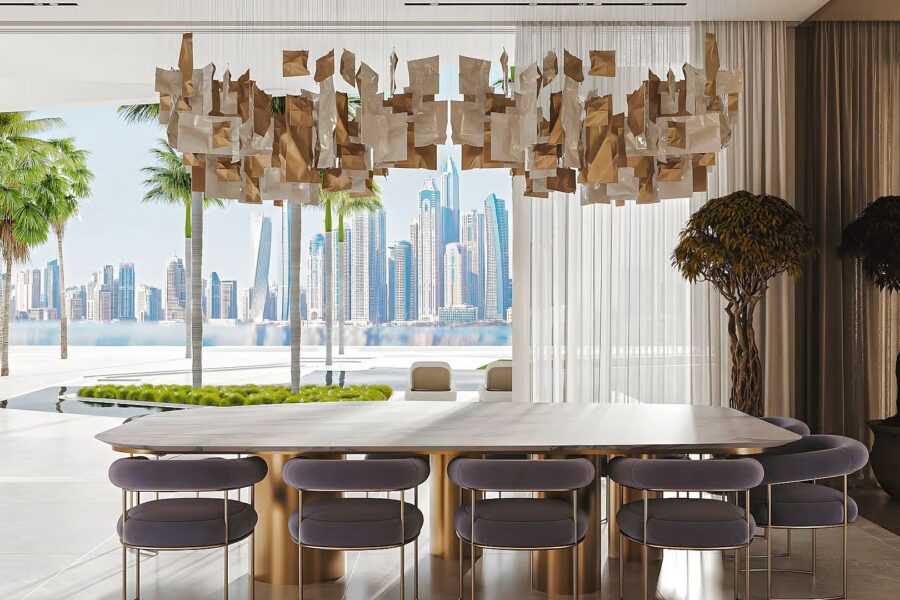 A mansão fica na Amali Island, em Dubai