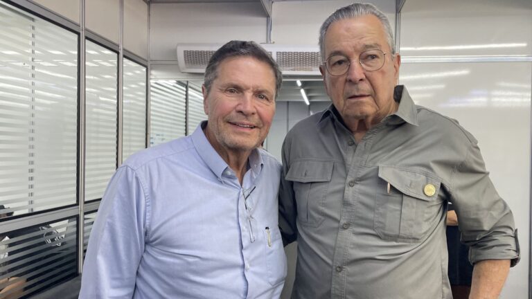 João Marchesan, presidente da Agrishow, e Maurilio Biagi, presidente de honra