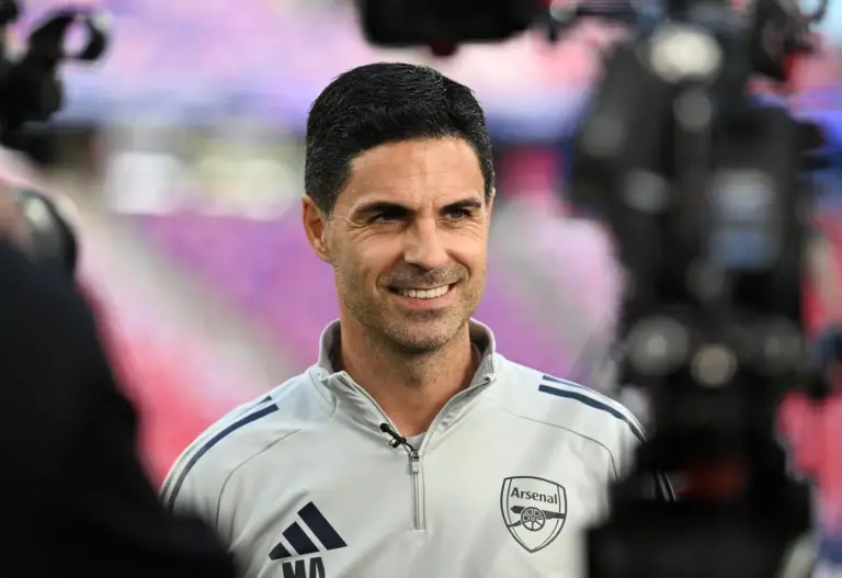 Mikel Arteta, técnico do Arsenal, na véspera da final da UEFA Champions League