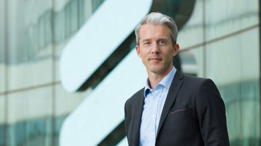O recém-nomeado CEO da empresa, Per Narvinger, na sede da empresa em Kista, perto de Estocolmo
