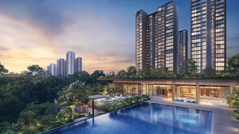 River Green tem Paisagismo 100% com árvores nativas, unindo biodiversidade e vida urbana no coração do Distrito 9 de Singapura. O projeto contempla uma torre de 36 andares erguida diretamente sobre a estação Great World MRT
