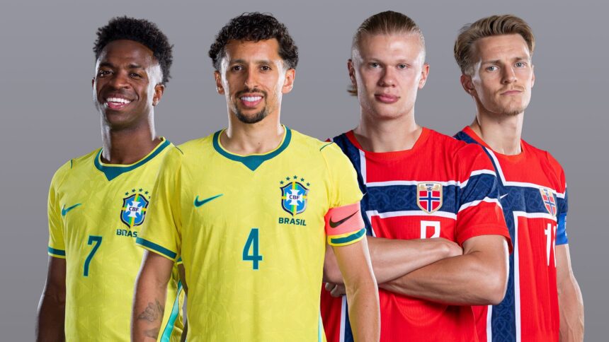 brasil-e-noruega-860x484 Seleção Brasileira Enfrenta Noruega nas Oitavas: Ancelotti Aposta em Equilíbrio e Experiência