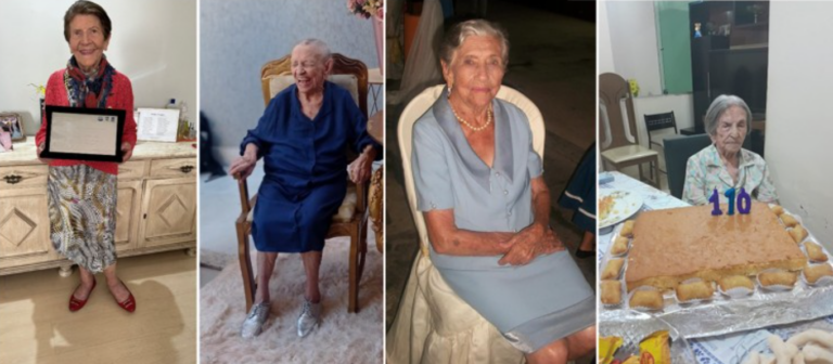 Laura, Fidelcina, Maria e Geny, algumas das centenárias mapeadas pelo estudo