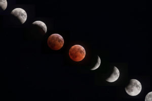 Eclipse lunar fotógrafado nas Filipinas em março deste ano