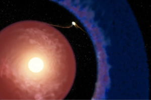 O exoplaneta mais jovem detectado até o momento, ainda em formação dentro do disco de gás e poeira que circunda sua jovem estrela hospedeira