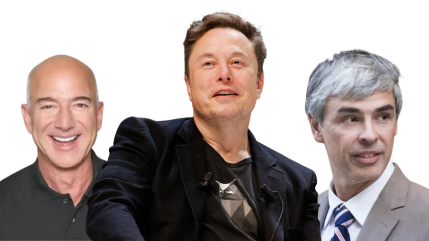 Elon Musk, Jeff Bezos e Larry Page acumulam maior furtuna da tecnologia nos Estados Unidos