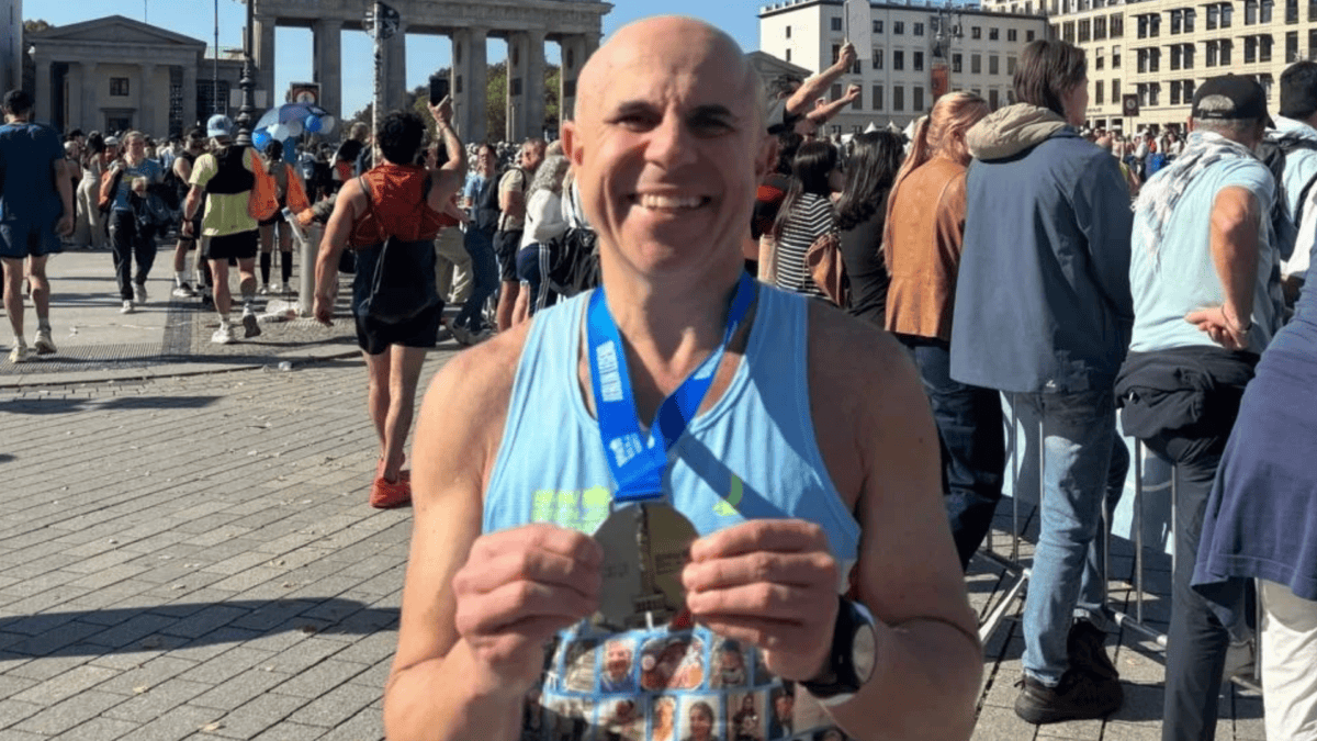 Dr. Fernando Maluf após completar Maratona de Berlim