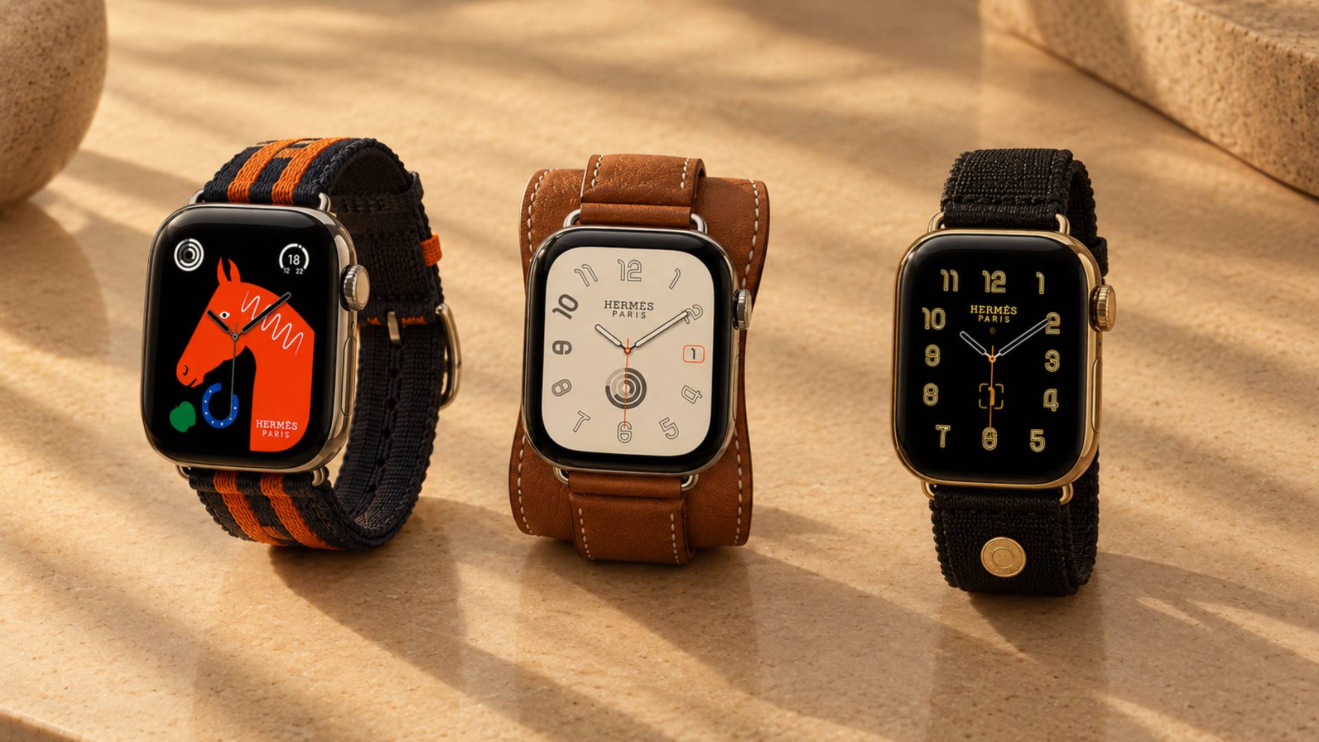 Apple Watch Hermès Series 8 エトゥープ Novos Apple Watches Hermès Chegam com Pulseiras Inspiradas no